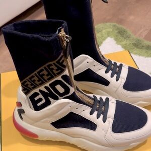 Fendi sock style sneaker.
